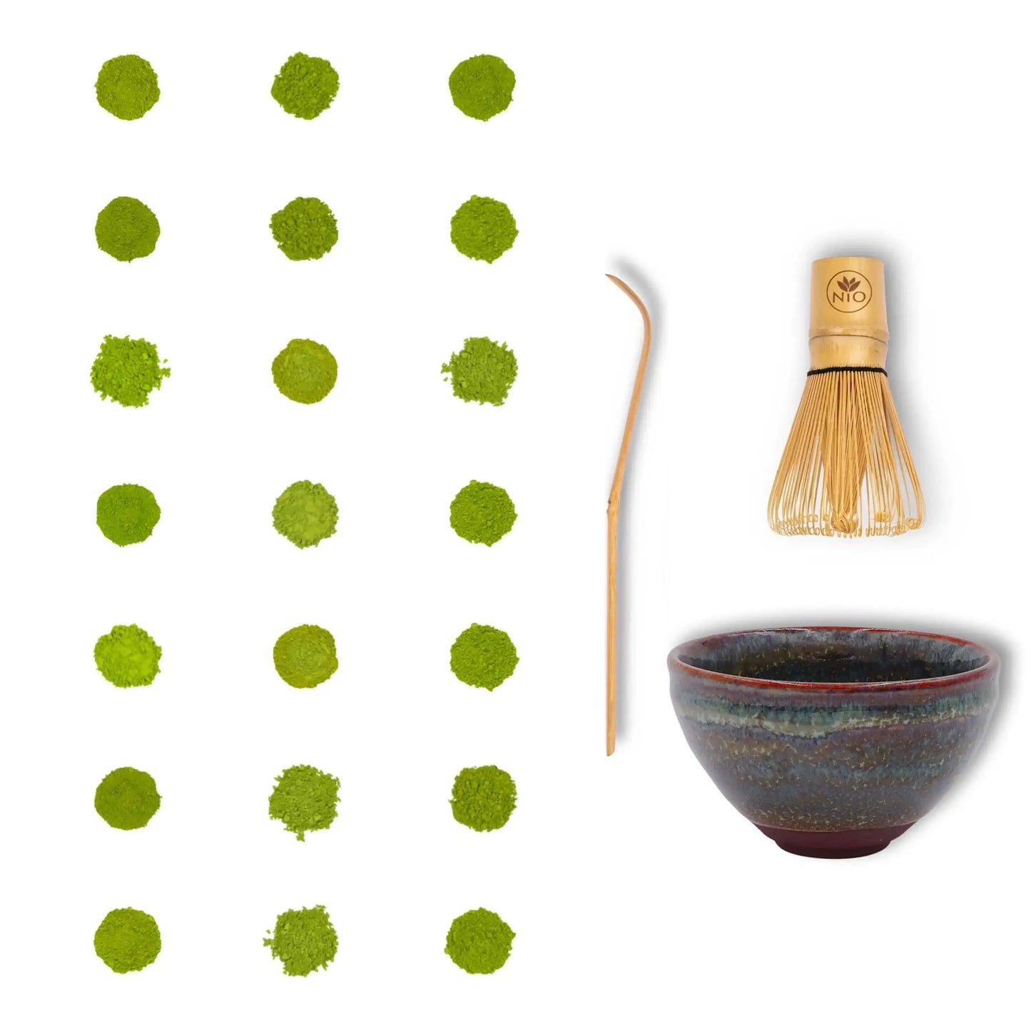 Matcha Tea Sampler 21 Pack with Matcha Whisk and Matcha Bowl