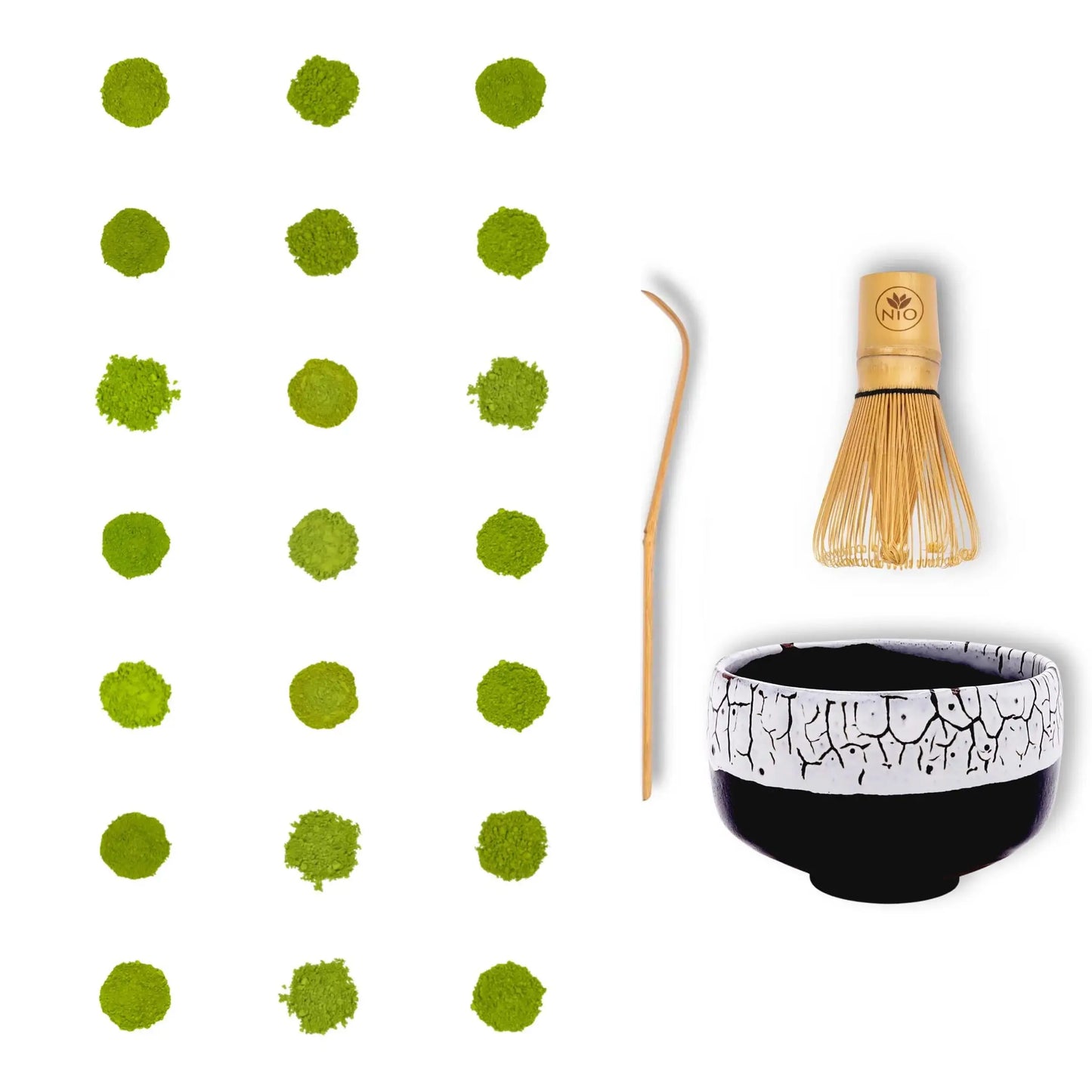 Matcha Tea Sampler 21 Pack with Matcha Whisk and Matcha Bowl