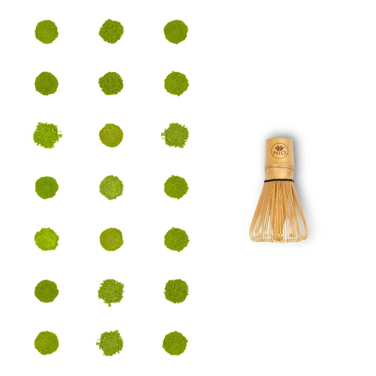 Zestaw 21 próbek herbaty Matcha z trzepaczką Matcha