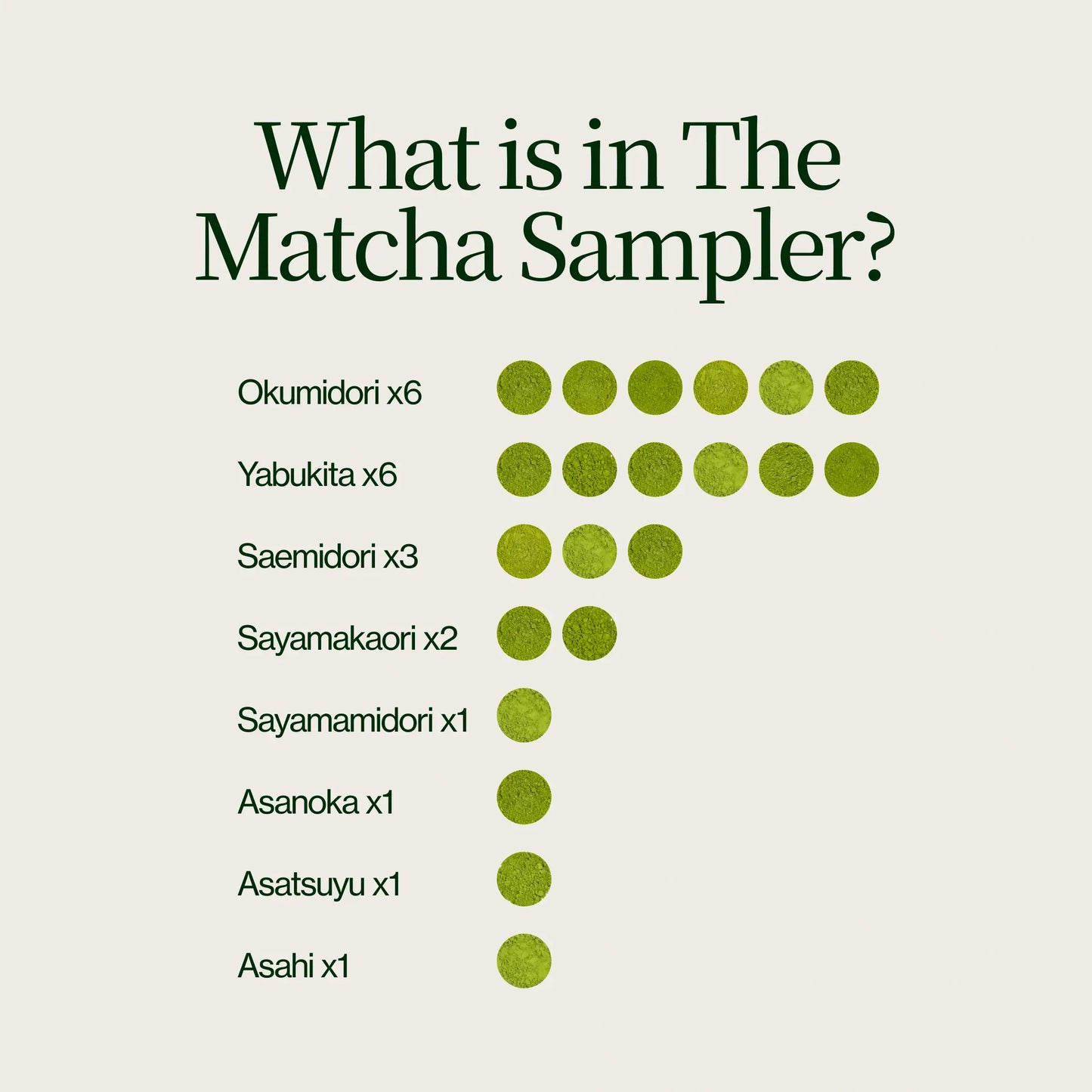 Zestaw 21 próbek herbaty Matcha z trzepaczką Matcha