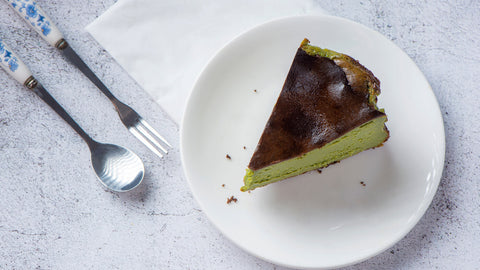 przepis na baskijski sernik matcha
