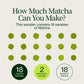 Zestaw 18 próbek Matcha